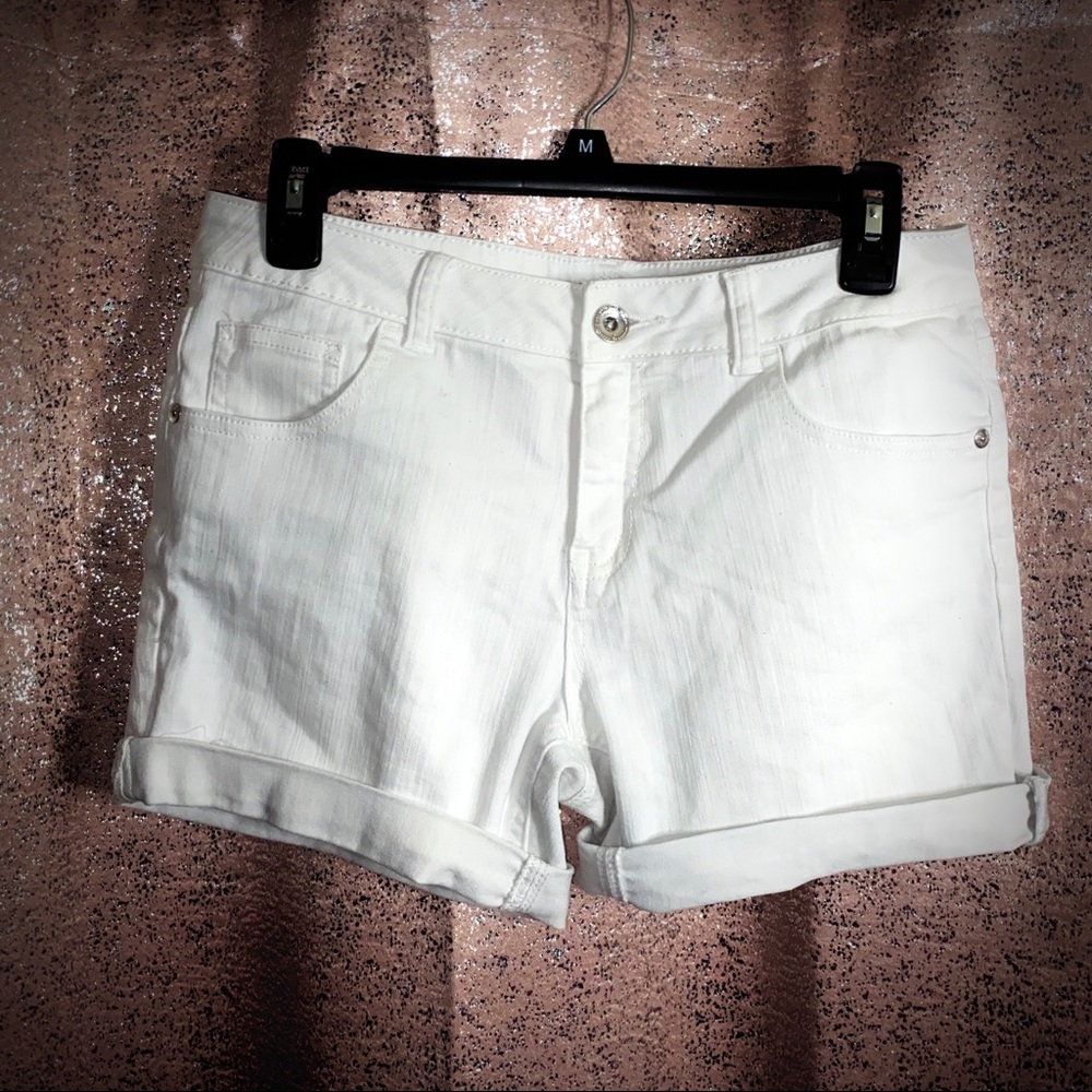 White Denim Shorts